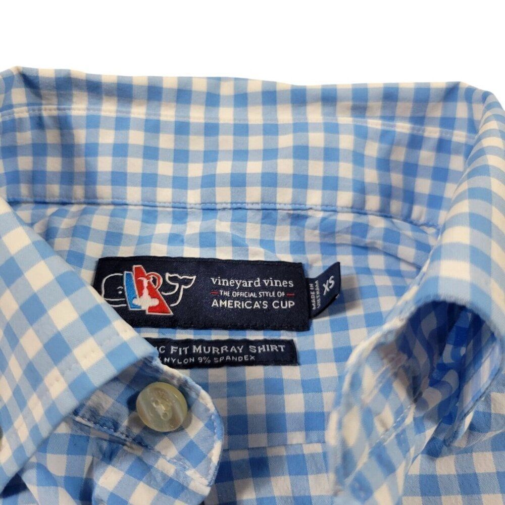 Vineyard Vines Shirt Mens XS Blue Americas Cup Classic Fit Murray Button Up - Picture 2 of 8